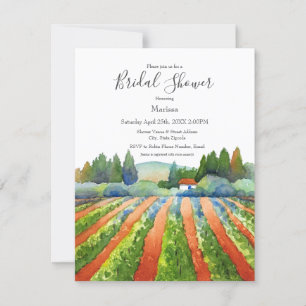 Invitation Vignoble rouge vert bleu