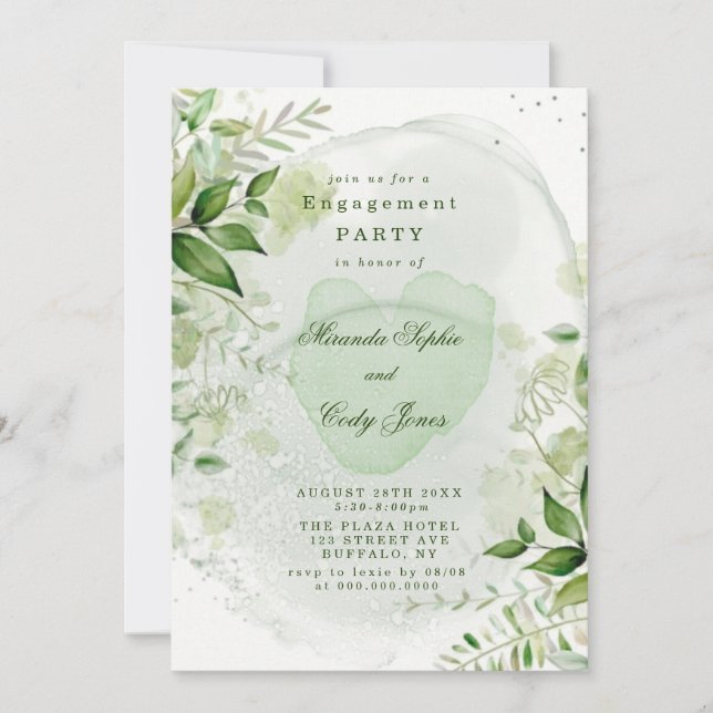 Invitation Vignoble rustique Vineyard Heart Engagement Party (Devant)