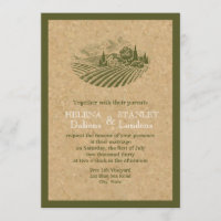 Vignoble vintage et liège beige, mariage rouge