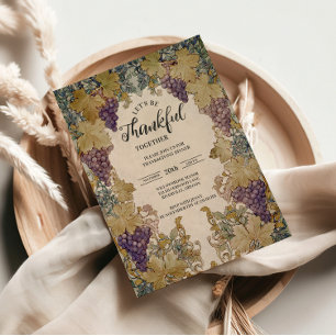 Invitation Vignoble vintage Thanksgiving Celebration