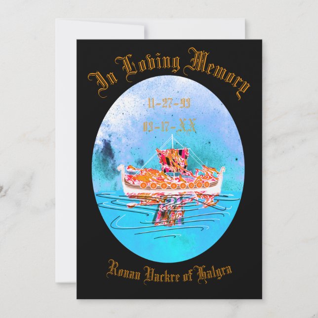Invitation Viking Funeral Memorial #2   (Devant)