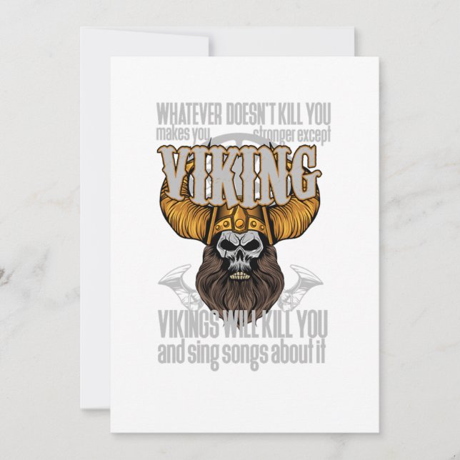 Invitation Viking Warrior Nordic Norse Mythologie Valhalla Gi (Devant)