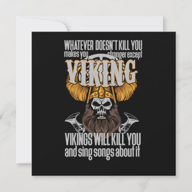 Invitation Viking Warrior Nordic Norse Mythology Valhalla Gif (Devant)