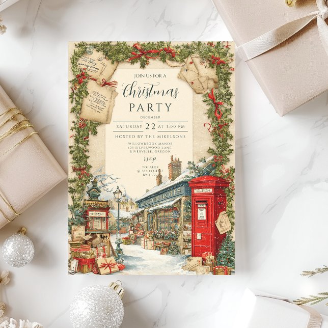 Invitation Village de Noël victorien (Créateur téléchargé)