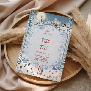 Invitation Village Fantaisiste Sous la Neige