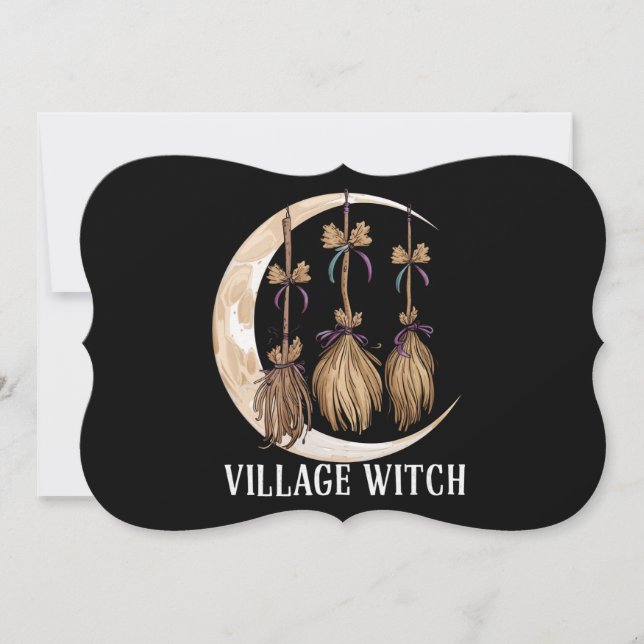 Invitation Village Witch gothique Occulte Wicca Pagan Nature (Devant)