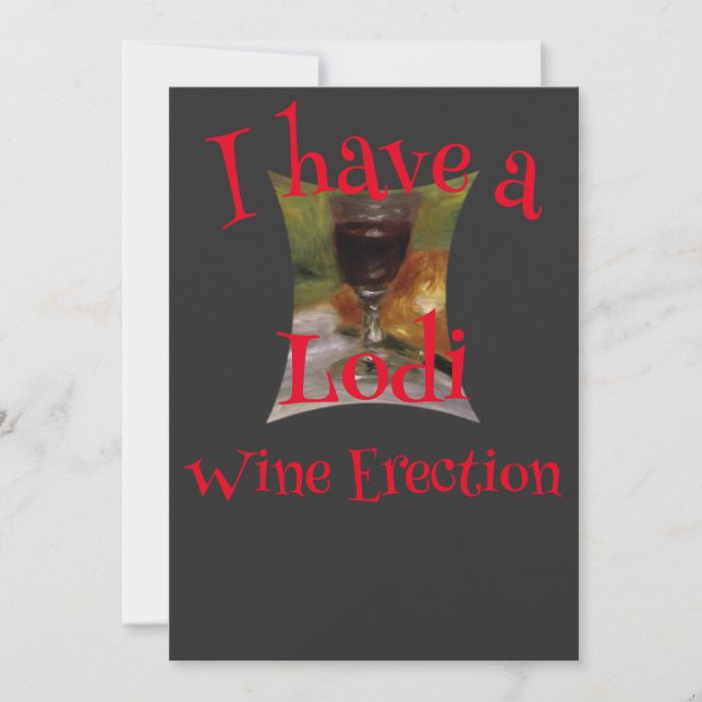 Invitation Vin blanc rouge Vin Pays Californie Oregon (Devant)