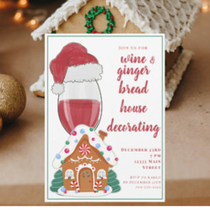 Invitation Vin de Noël Moms pain d'épice Maisons Enfants