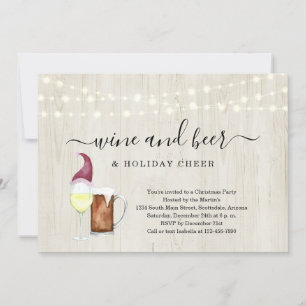 Invitation Vin et bière & vacances Soirée de Noël
