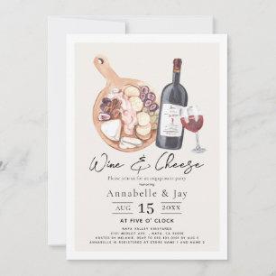 Invitation Vin et fromage Charcuterie