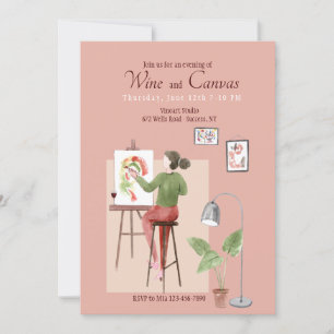 Invitation Vin et toile