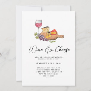 Invitation Vin & Fromage Ménage / Fête de toute occasion