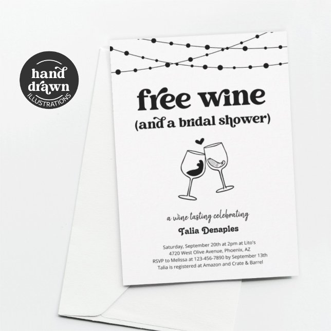 Invitation Vin gratuit Drôle de dégustation de vin Fête des m (Créateur téléchargé)