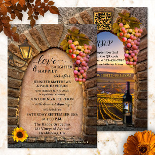 Invitation Vin Italien Heureux Jamais Après Mariage