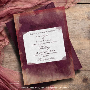 Invitation Vin rouge de Bourgogne Russe Vignoble Vintage Mari