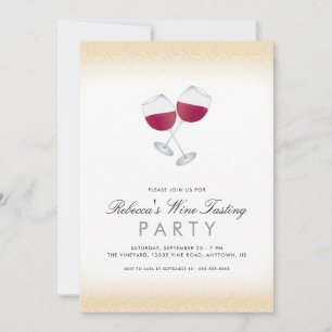 Invitation Vin rouge, soirée dégustation de vin personnalisée