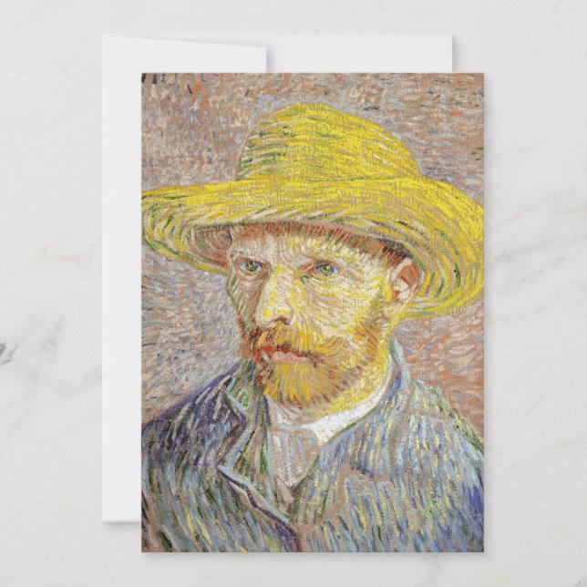 Invitation Vincent van Gogh - Autoportrait avec Casquette de  (Devant)