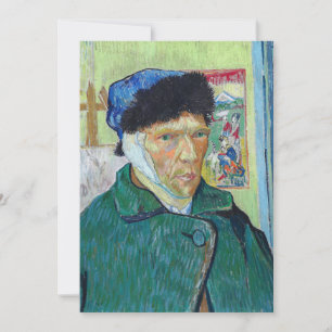 Invitation Vincent van Gogh - Autoportrait avec oreille bandé