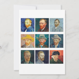 Invitation Vincent Van Gogh - Autoportraits