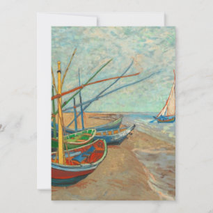 Invitation Vincent Van Gogh Bateaux de pêche