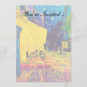 Invitation Vincent Van Gogh - Café Terrasse Au Night Pop Art