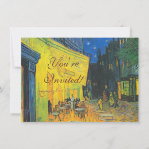 Invitation Vincent Van Gogh Café Terrasse Chef-d'oeuvre
