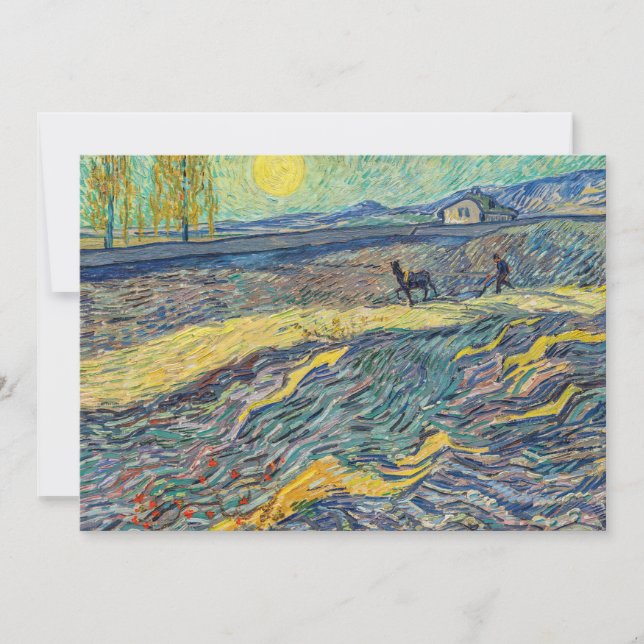 Invitation Vincent van Gogh - Champ avec des agriculteurs lab (Devant)
