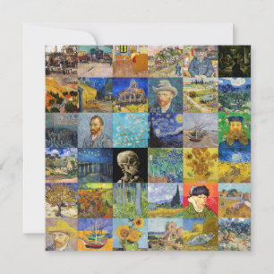 Invitation Vincent van Gogh - chefs-d'oeuvre Mosaic Patchwork
