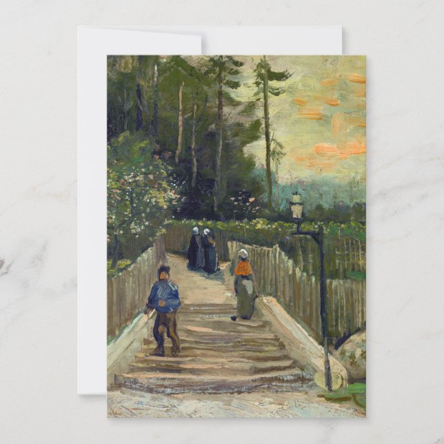 Invitation Vincent van Gogh - Chemin en pente à Montmartre (Devant)