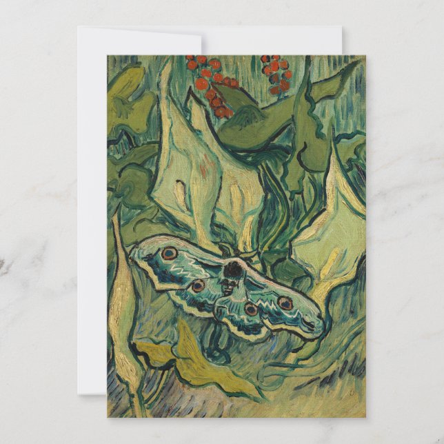 Invitation Vincent van Gogh - Giant Peacock Moth (Devant)
