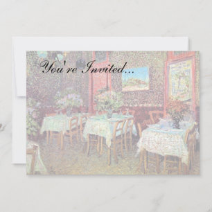 Invitation Vincent Van Gogh - Intérieur D'Un Restaurant