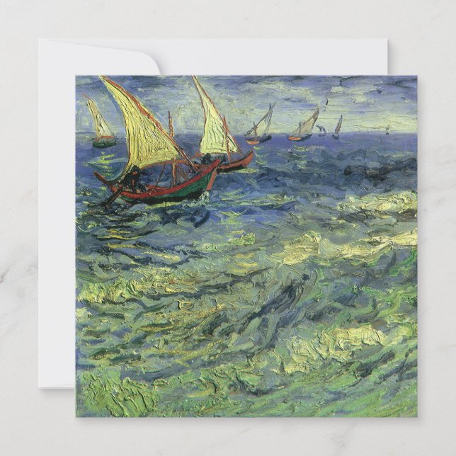 Invitation Vincent van Gogh - La mer à Saintes Maries (Devant)