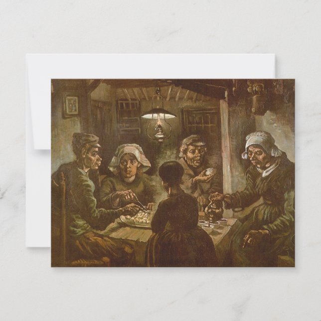 Invitation Vincent van Gogh - Les mangeurs de pommes de terre (Devant)
