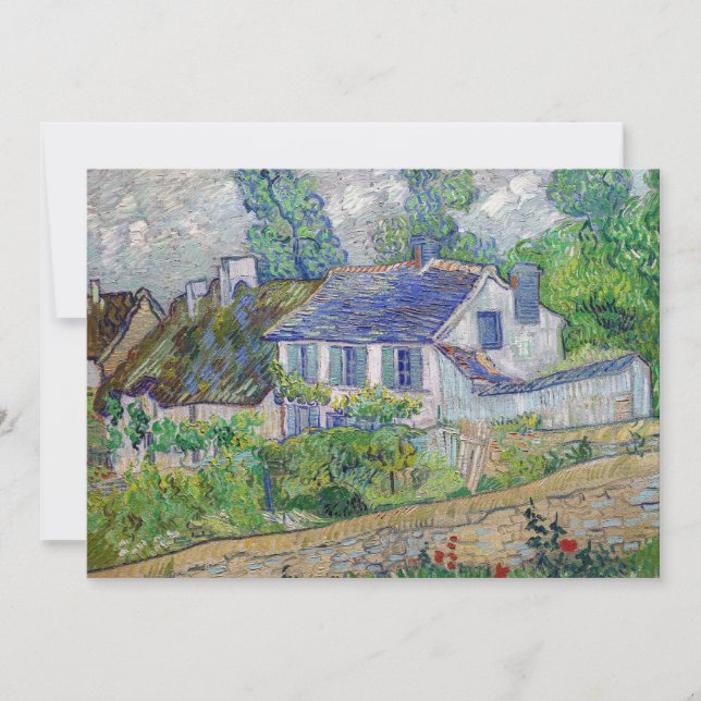 Invitation Vincent van Gogh - Maisons à Auvers (Devant)
