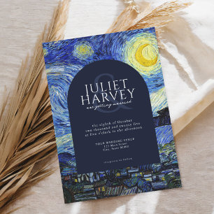 Invitation Vincent Van Gogh Mariage de nuit Starry