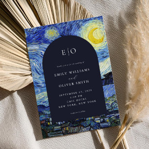 Invitation Vincent Van Gogh Mariage de nuit Starry