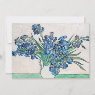 Invitation Vincent van Gogh - Nature morte : Vase avec iris