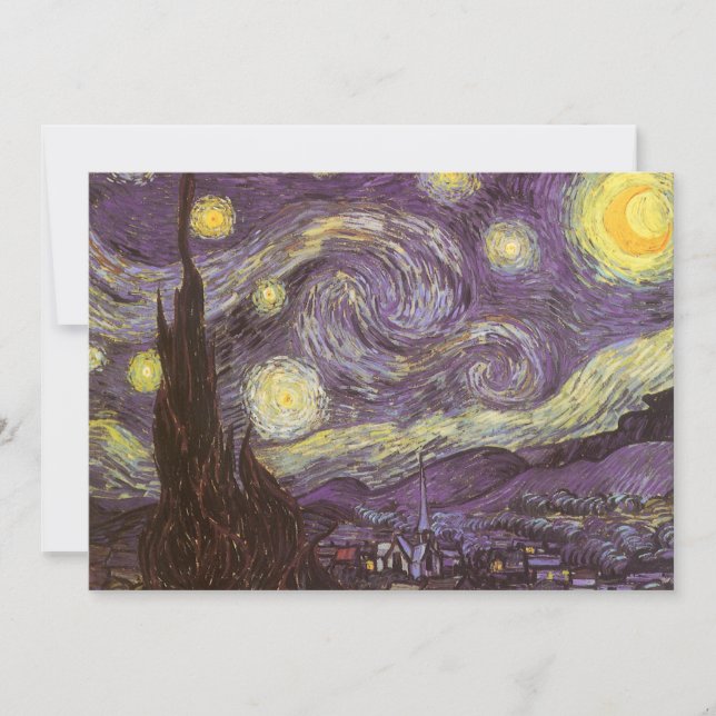 Invitation Vincent van Gogh - Nuit étoilée (Devant)