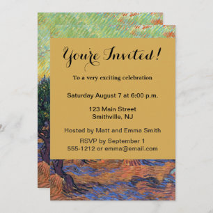 Invitation Vincent Van Gogh Olive Grove Impressionnisme Art