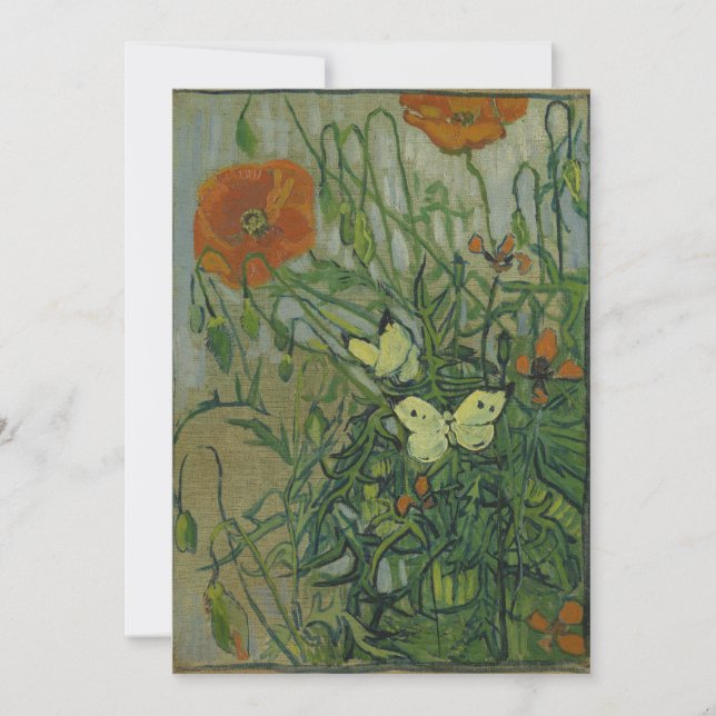 Invitation Vincent van Gogh - Papillons et papillons (Devant)