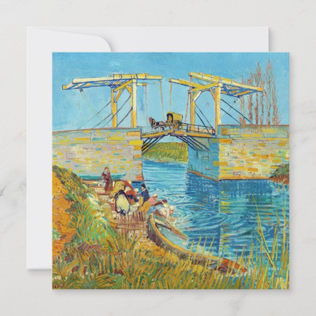 Invitation Vincent van Gogh - Pont Langlois à Arles #1 (Devant)