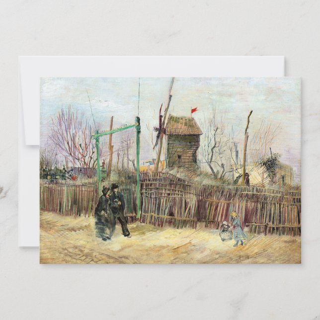 Invitation Vincent van Gogh - Scène de rue à Montmartre (Devant)