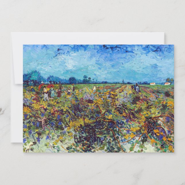 Invitation Vincent van Gogh - Vignoble vert (Devant)