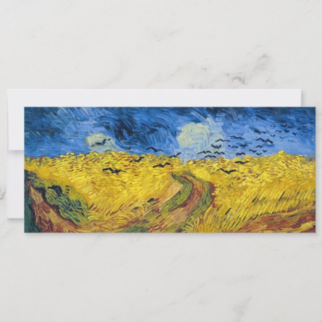 Invitation Vincent van Gogh - Wheatfield with Crows (Devant)