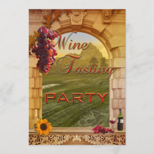 Invitation Vineyard Winery Vin Dégustation Événement Invitati