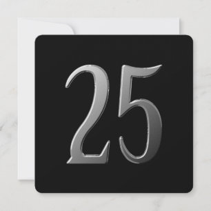 Invitation Vingt-cinq ans 25e anniversaire Informations sur l