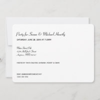 Vingt-cinq avec informations sur l'invitation arri