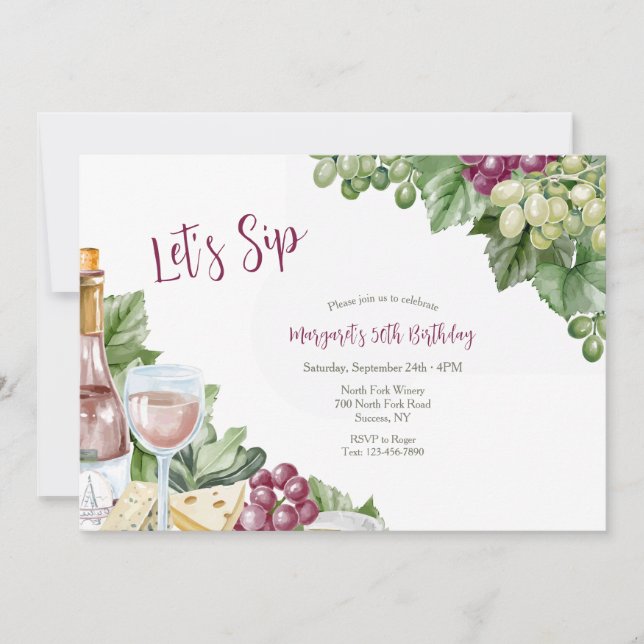 Invitation vinicole (Devant)