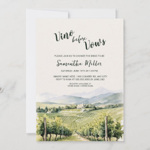 Invitation Vino avant la Fête des mariées vinicole