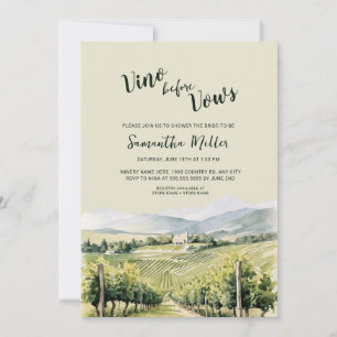 Invitation Vino avant la Fête des mariées vinicole